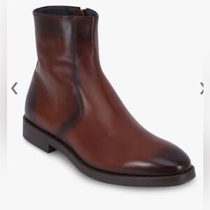 To Boot New York Men’s Sz 11.5 Rosemont Marrone Burnished Leather Boot Brown Zip